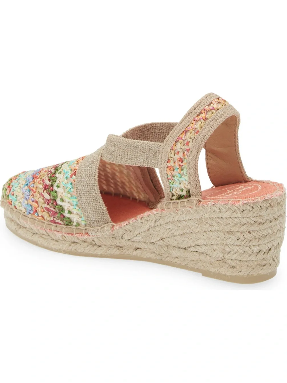 Toni Pons Terra Wedge Espadrille (Sz 39) Multi Beige